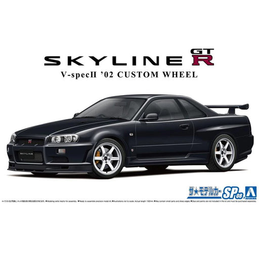 Aoshima 6695 1/24 NISSAN BNR34 SKYLINE GT-R V-SPEC? '02 (8806071533805)