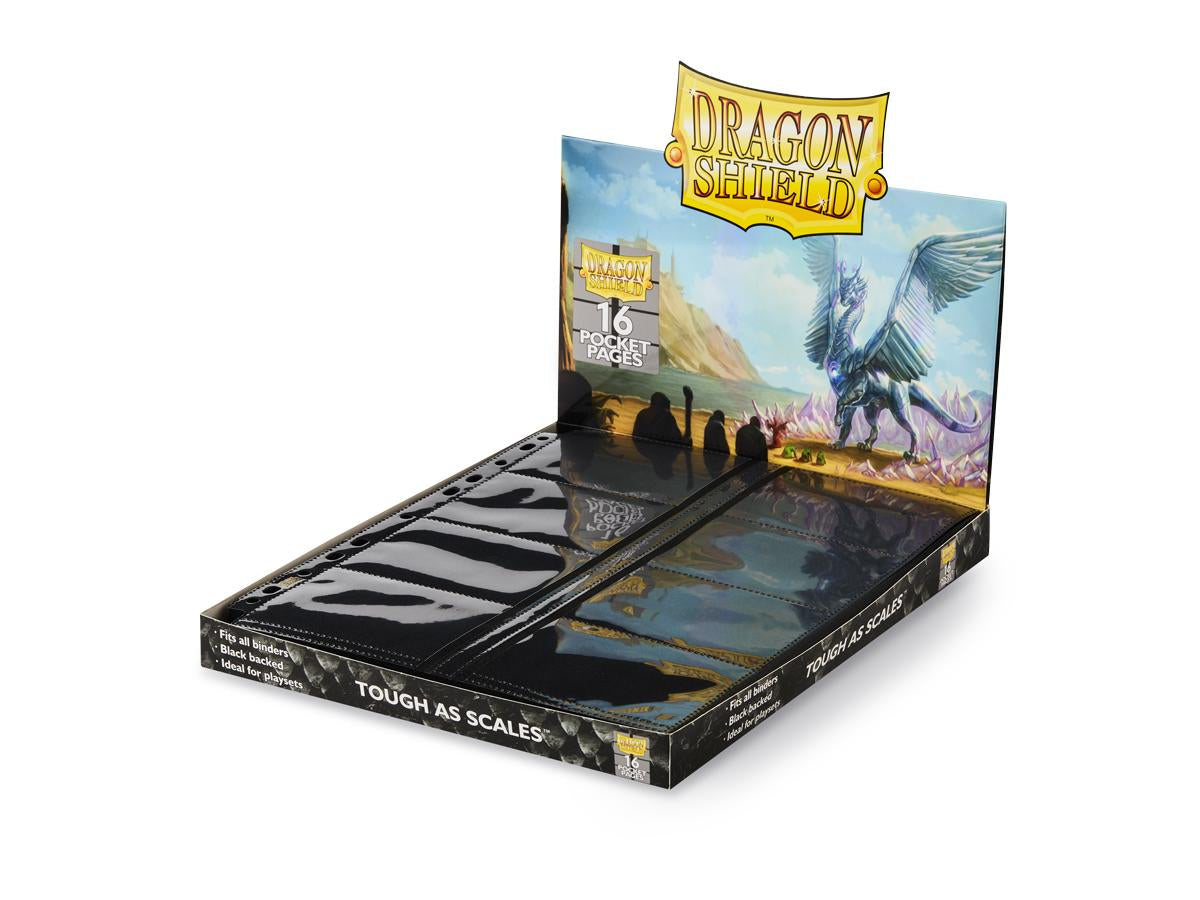 Dragon Shield: Binder Pages 16-Pocket Display Black - AT-10302