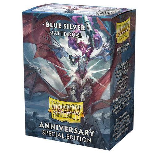 Dragon Shield AT15064 Sleeves (100) Matte Dual Special Edition Blue/Silver (9004778651885)
