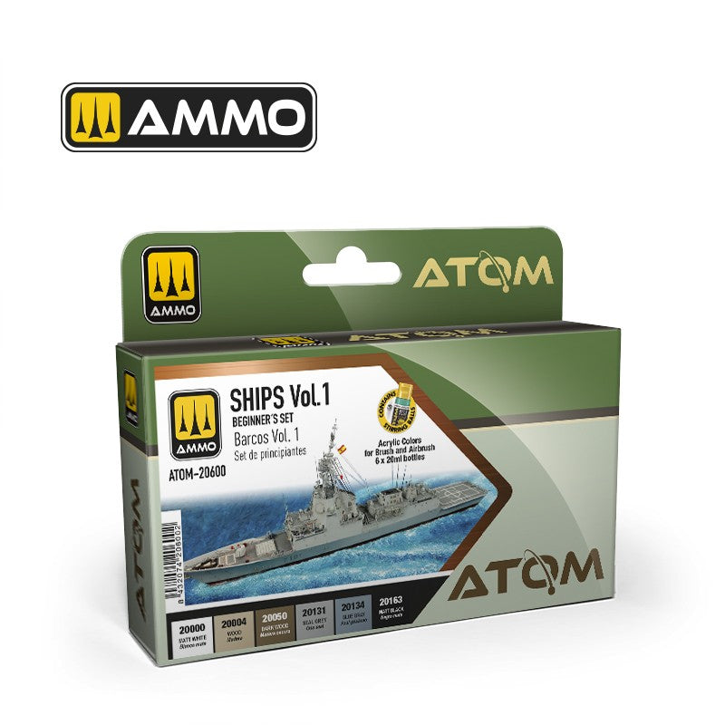 AMMO by Mig Jimenez ATOM-20600 ATOM Beginners Set: Ships Vol.1