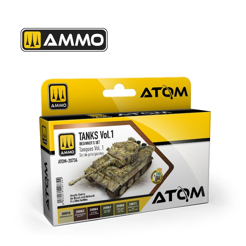 AMMO by Mig Jimenez ATOM-20734 ATOM Beginners Set: Tanks Vol.1