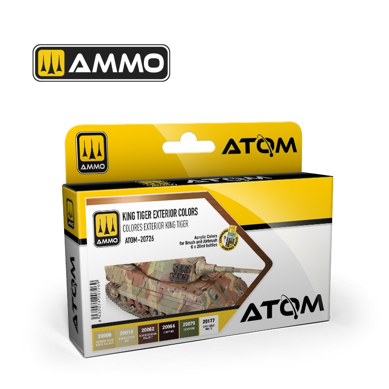 AMMO by Mig Jimenez ATOM-20726 ATOM King Tiger Exterior Colors Set