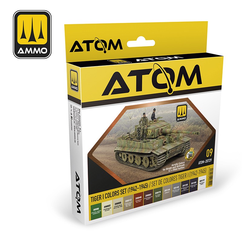 AMMO by Mig Jimenez ATOM-20729 ATOM Tiger I Colors (1942-1945) Set