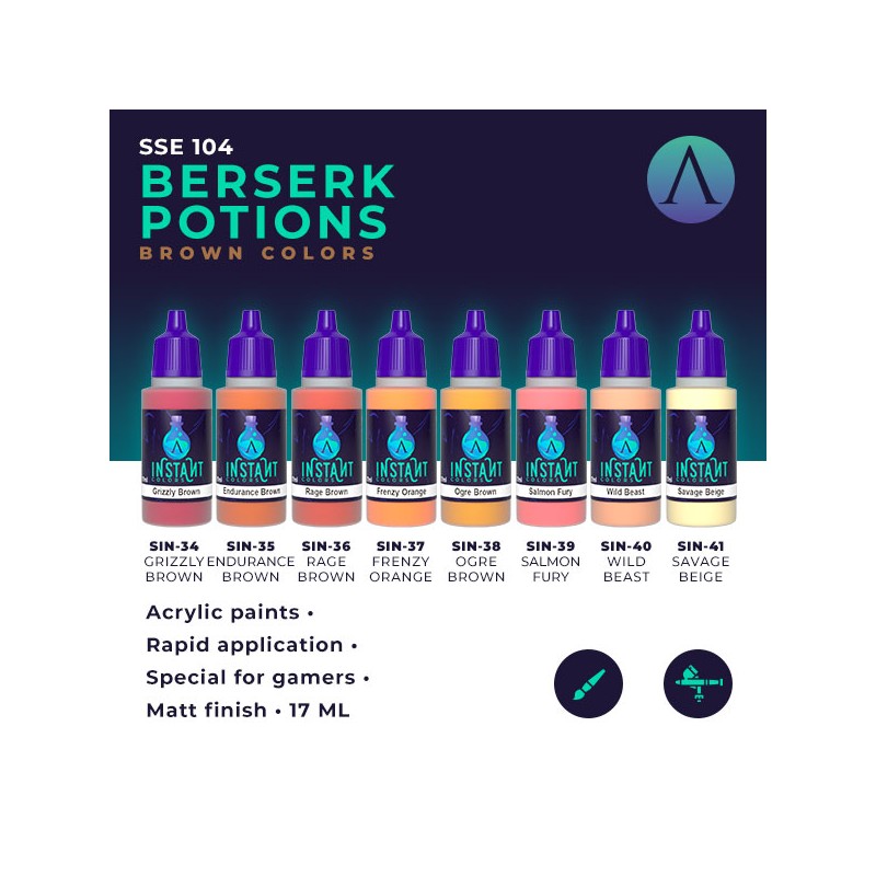 Scale 75 SSE-104 Instant Colors Berserk Potions Paint Set