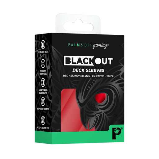 Palms Off BODS-ST-RED Blackout Deck Sleeves (100) Red (9003877630189)