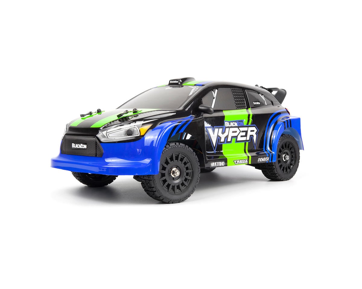 Blackzon Vyper RX Blue/Green RC Truck with Battery & Charger 1/16 - BLA540282