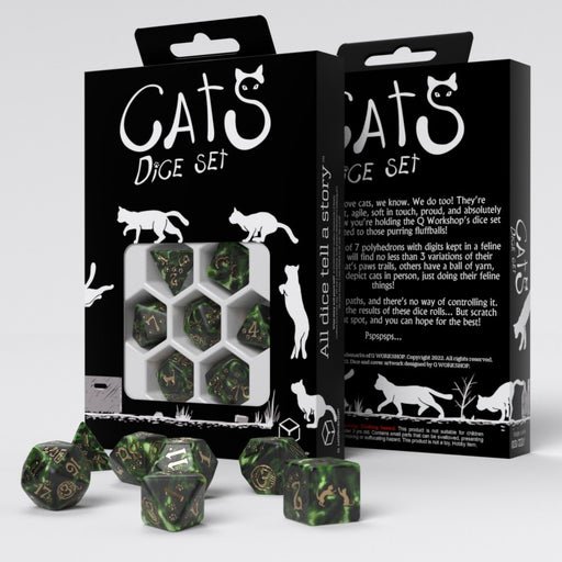 Q Workshop SCAT06 Cats Dice Set: Pixel (9003917312237)