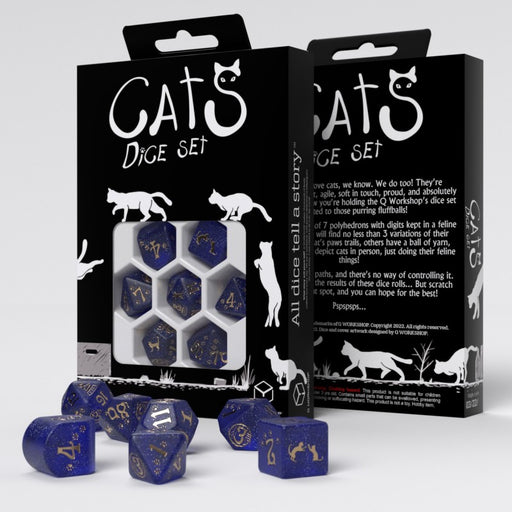 Q Workshop RCAT04 CATS Modern Dice Set: Meowster (9003916263661)