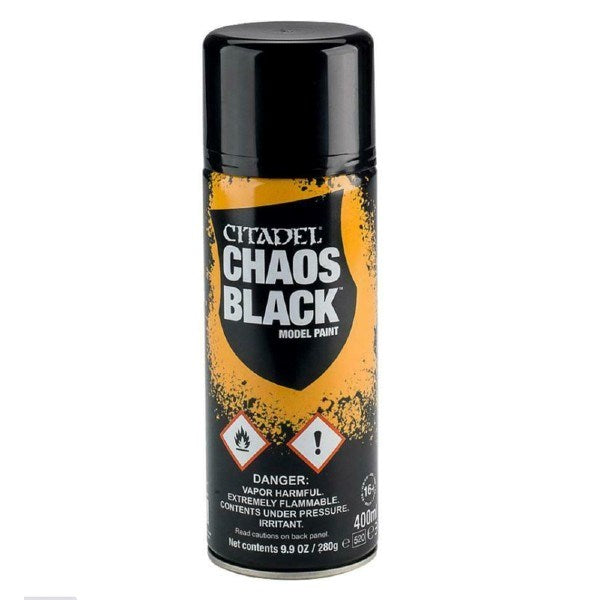 Citadel 62-02 Spray Paint: Chaos Black - Basecoat 400ml