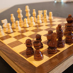 Lets Play Games Classics Wooden Folding 30cm Chess, Checkers & Backgammon Set (3)