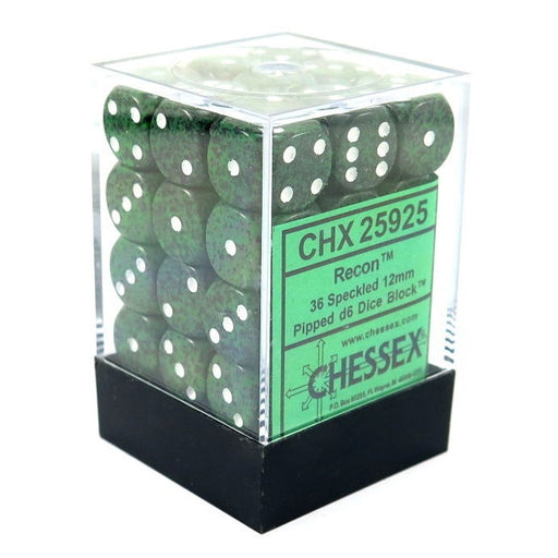 Chessex 25925 Speckled 12mm d6 Recon Dice Block (36 dice) (9003722834157)