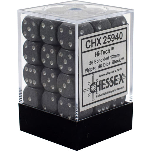 Chessex 25940 Speckled 12mm d6 Hi-Tech Dice Block (36 dice) (9003723194605)