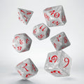 Q Workshop - Classic RPG Dice Pearl & Red Set 7 - QW-SCLE13