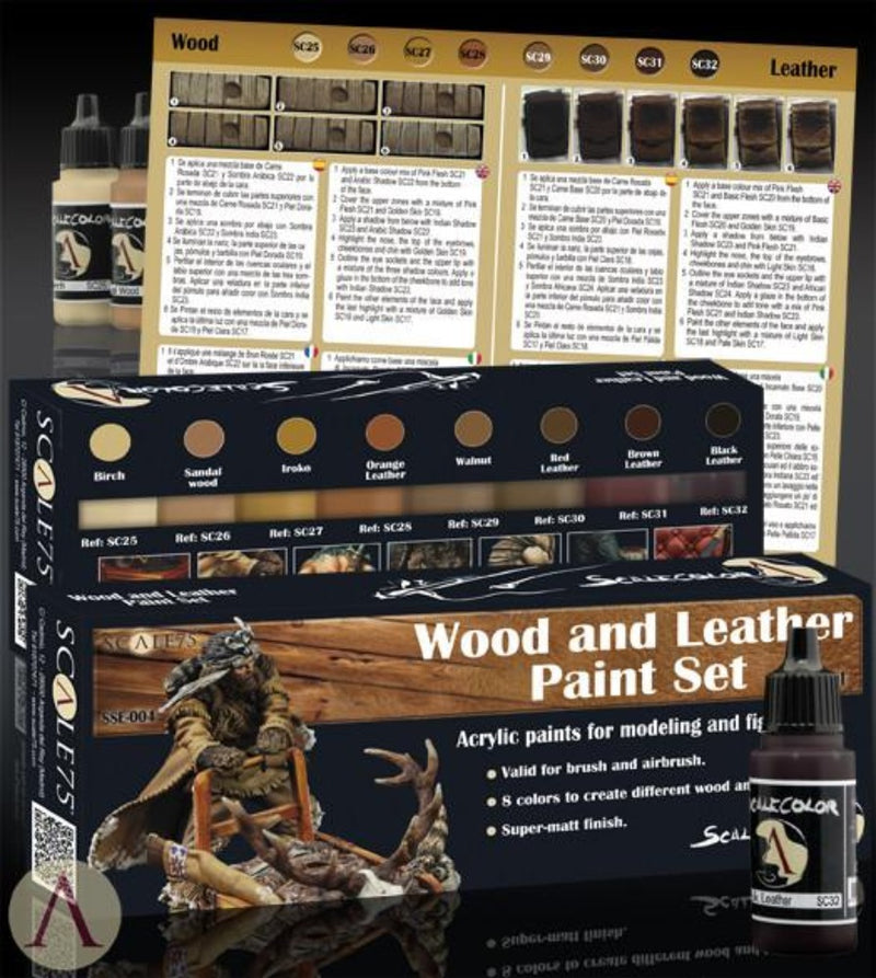 Scale 75 SSE-004 Scalecolor Wood and Leather Paint Set