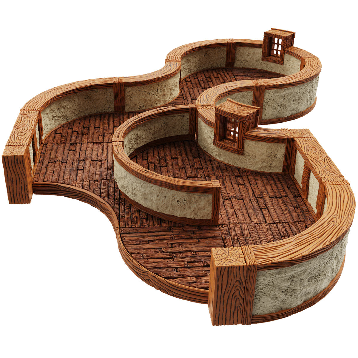 WizKids WarLock Tiles Town & Village III Curves Wargaming Terrain (2)