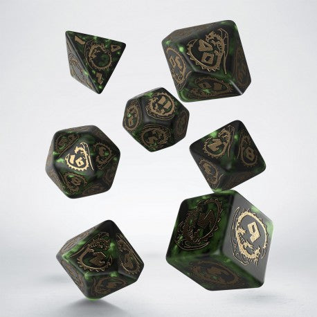 Q Workshop SDRA06 Dragons Dice Set: Nephrite (9003913674989)