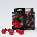 Q Workshop - Dragon Red & Black Dice Set 7 - QW-SDRA04