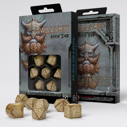 Q Workshop RDWA08 Dwarven Dice Set: Gold (9003917508845)