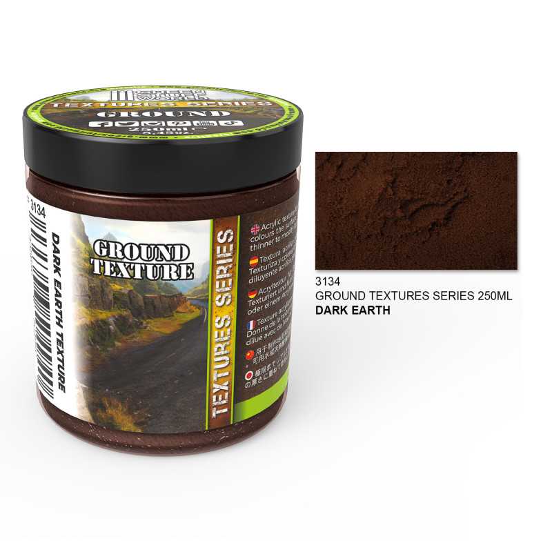 Green Stuff World 3134 Texturizing Paste / Acrylic Ground Texture DARK EARTH 250ml (9080481972461)