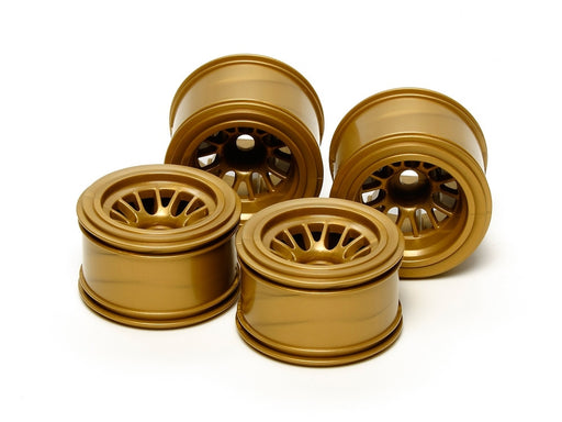 Tamiya 54527 F1-04 MESG WHEELS REAR TYRE GOLD (8346777649389)