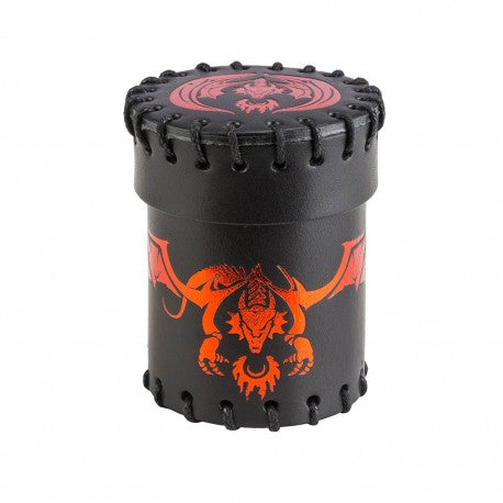 Q Workshop CFDR101 Flying Dragon Black & red Leather Dice Cup (9003912954093)