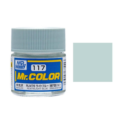 Gunze C117 Mr. Color - Semi Gloss RLM76 Light Blue (7537783505133)