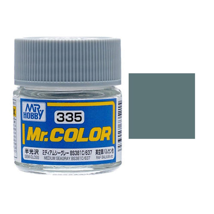 Gunze C335 Mr. Color - Semi Gloss Medium Sea Grey BS381/C637 (7537791271149)