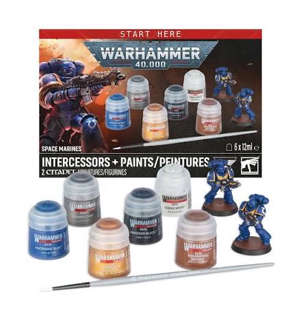 Games Workshop Warhammer 40 000 60-11 Space Marines: Intercessors + Paints