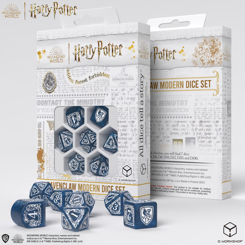 Q Workshop 190142/2023/3/A Harry Potter. Ravenclaw Modern Dice Set Blue (9003916558573)