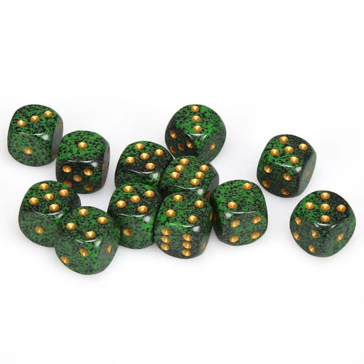 Chessex 25735 Speckled 16mm d6 Golden Recon Dice Block (12 dice) (9003719786733)