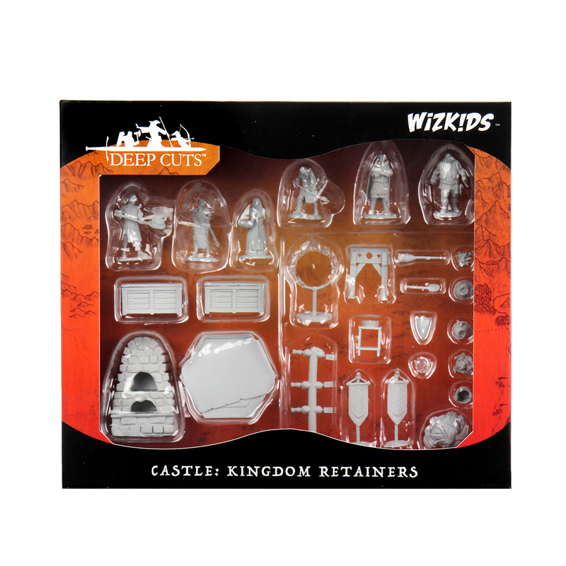 WizKids 90121 Deep Cuts Unpainted Miniatures: Towns People: Castle Castle 2 (9003817631981)