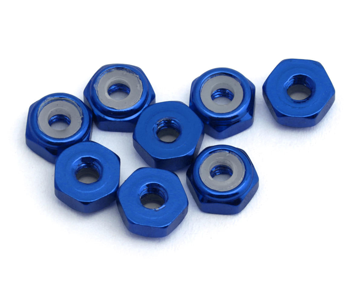 Kyosho Aluminium Nylock Nut Blue (8pcs) - MZW128BL