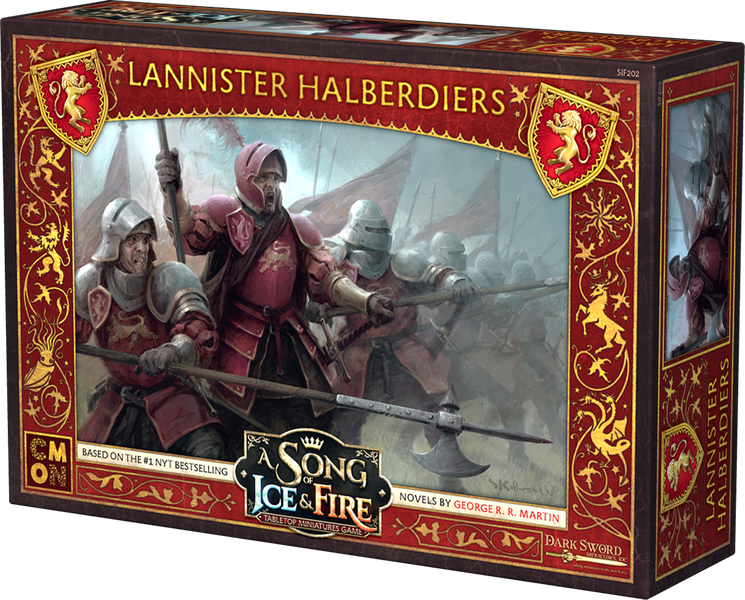 CMON A Song of Ice & Fire: Lannister Halberdiers Miniatures Unit Box