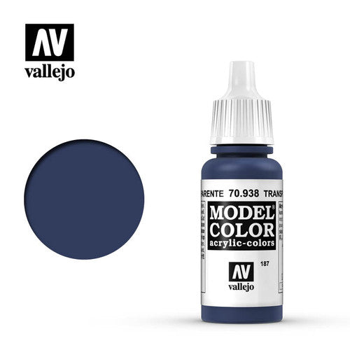 Vallejo AV70938 Model Colour Transparent Blue 18ml (9183329485037)