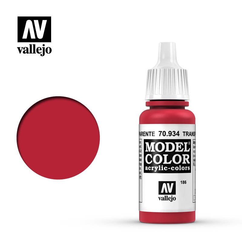 Vallejo AV70934 Model Colour Transparent red 18ml (9183330140397)