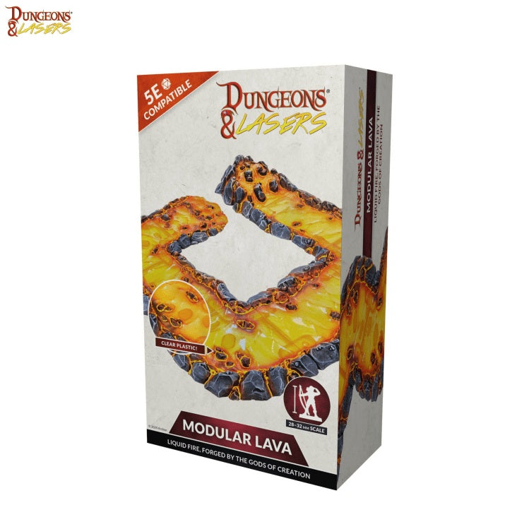 Archon Studio Dungeons & Lasers: Expansion Bits - Modular Lava Terrain Accessory