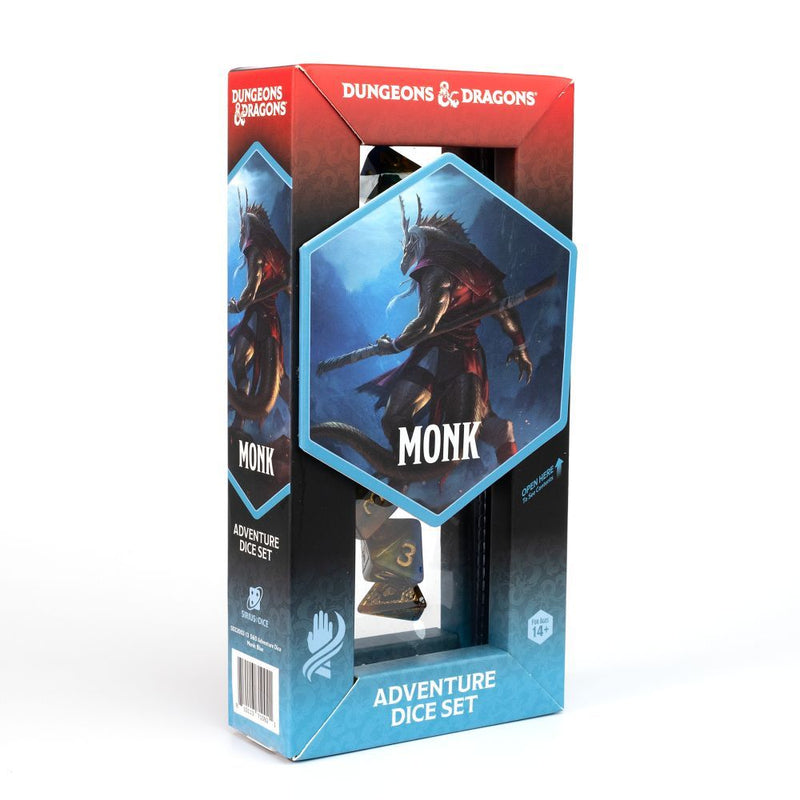 Sirius DZ2002-13 Dice D&D Adventure Dice Monk Blue / Gold (9003869798637)
