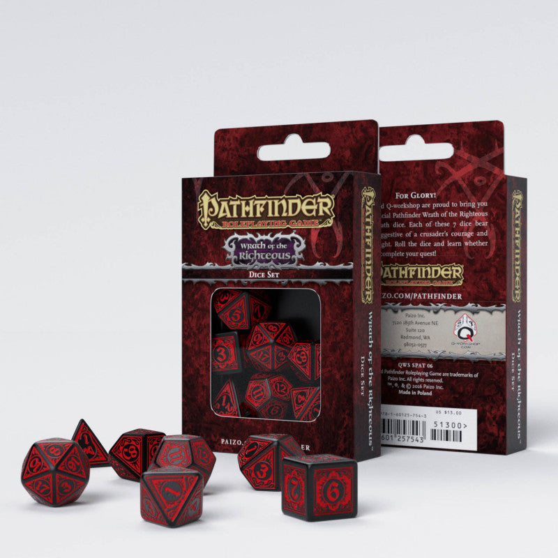 Q Workshop SPAT10 Pathfinder Wrath of the Righteous Dice Set (9003919769837)