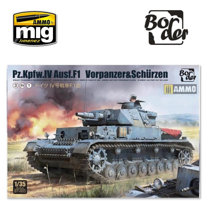 Border Model BT003 1/35 Panzer IV F1 Vorpanzer & Schuzen