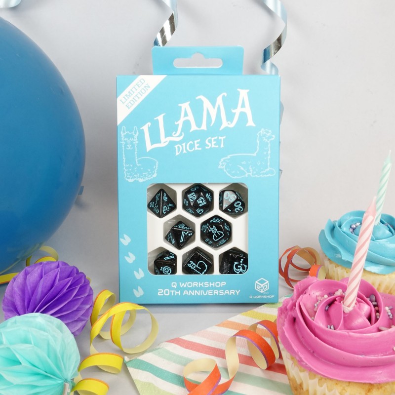 Q Workshop S20Y04 Q WORKSHOP 20 years: Llama Dice Set (9003918098669)