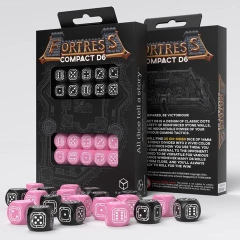 Q Workshop STCB05 Fortress Compact D6: Black&Pink (9003918688493)