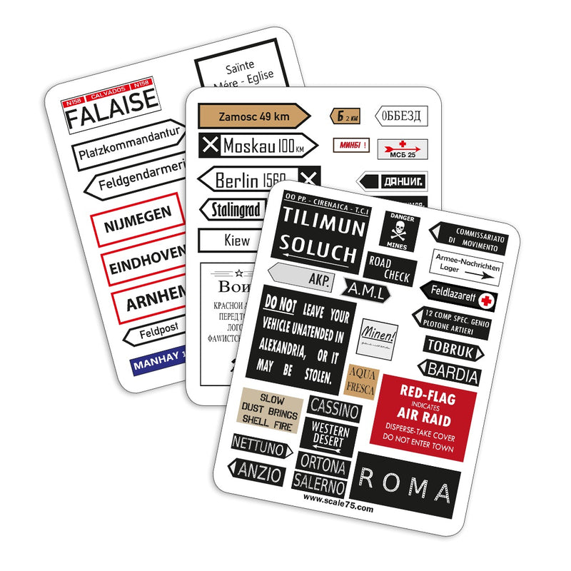 Scale 75 SW35-022 Figures Warfront Road Signs Wwii 35mm