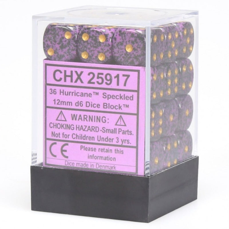 Chessex 25917 Speckled 12mm d6 Hurricane Dice Block (36 dice) (9003722473709)
