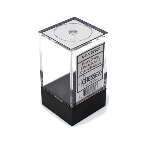 Chessex Empty Crystal Display Box (S) Clear w/Black Lid - CHX02801