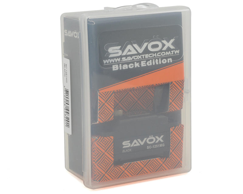 Savox SC-1251MGP-BLACK BLACK Savox LOW Profile Coreless Digital Servo,9kg/cm,  0.09 sec, 6.0V With Soft Start 44.5g, 40.8x20.2x25.4mm (9250520105197)