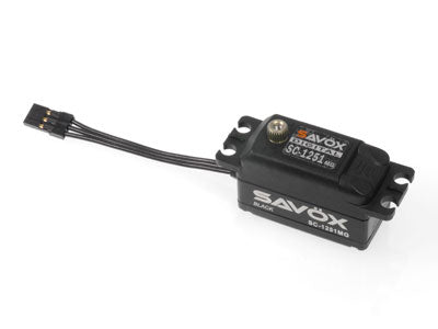 Savox SC-1251MGP-BLACK BLACK Savox LOW Profile Coreless Digital Servo,9kg/cm,  0.09 sec, 6.0V With Soft Start 44.5g, 40.8x20.2x25.4mm (9250520105197)