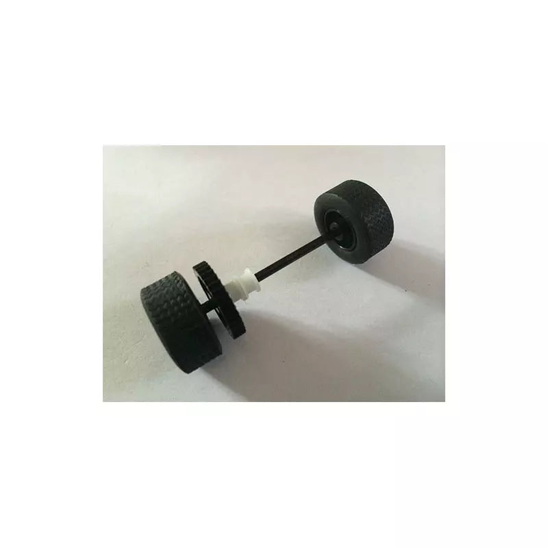 Scalextric W10484 rear axle with wheels & tyres