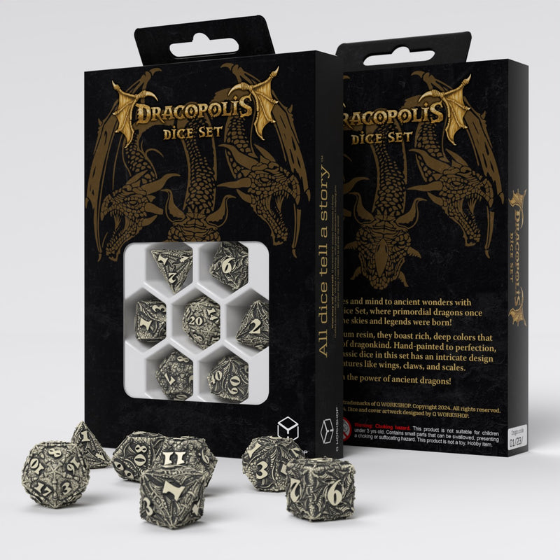 Q Workshop SDCP01 Dracopolis Dice Set The Scandinavian Blackfang (9003917377773)