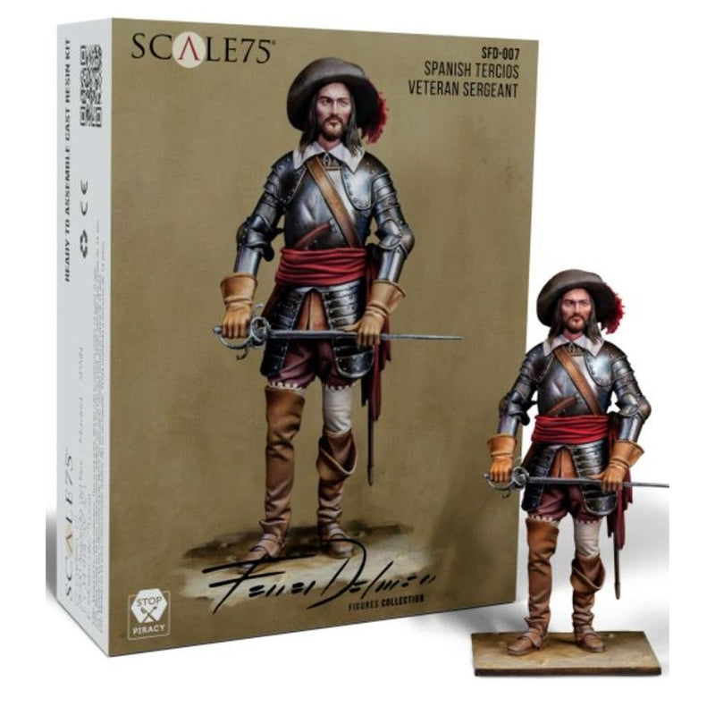 Scale 75 SFD-007 Figures Ferrer Dalmau Spanish Tercios; Veteran Sergeant 75mm