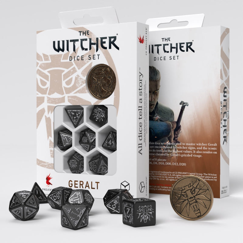 Q Workshop SWGE04 The Witcher Dice Set. Geralt The Silver Sword (9003916001517)